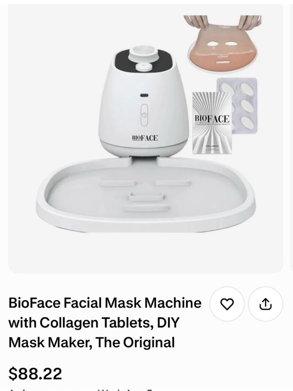 White Facial Mask Maker with Peach Gel Mask